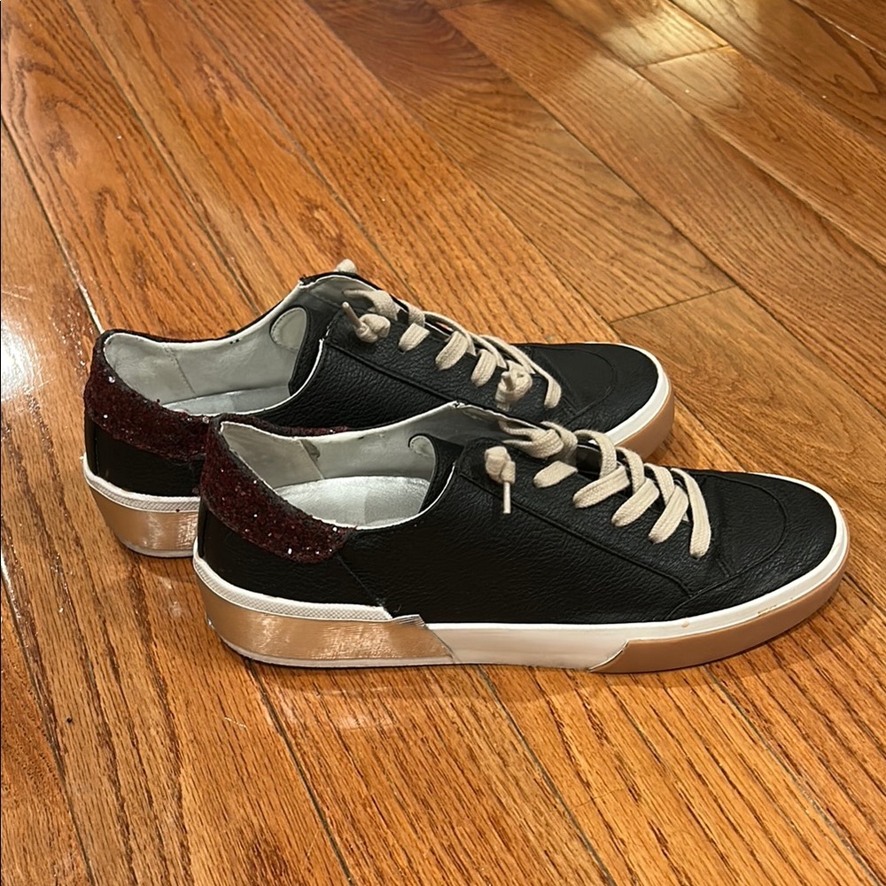 Dolce Vita Black and Gold Sneakers